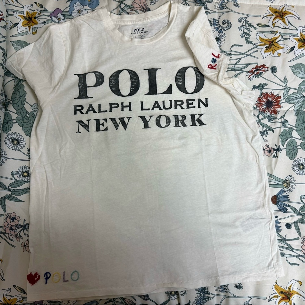 Polo Ralph Lauren White Graphic T-Shirt